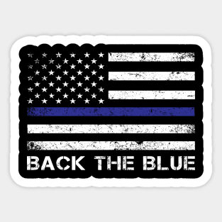 Back The Blue Police Gift Sticker